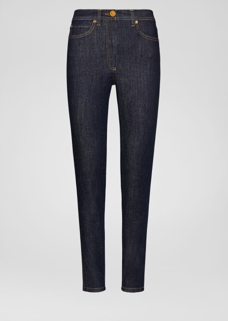 Versace V-Stitch Skinny Jeans Dam - 301568FKR